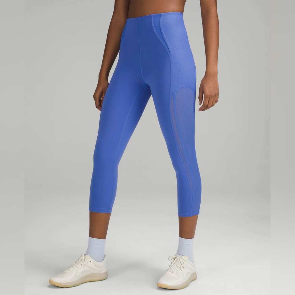 Lululemon Everlux and Mesh Super High-Rise Training Crop 21” legging wild indigo